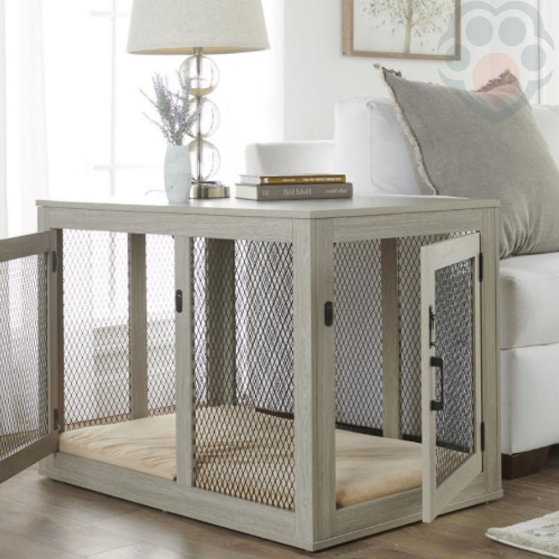 Cage pour chien 2 - en - 1 avec table d'appoint - Pattes Exclusives