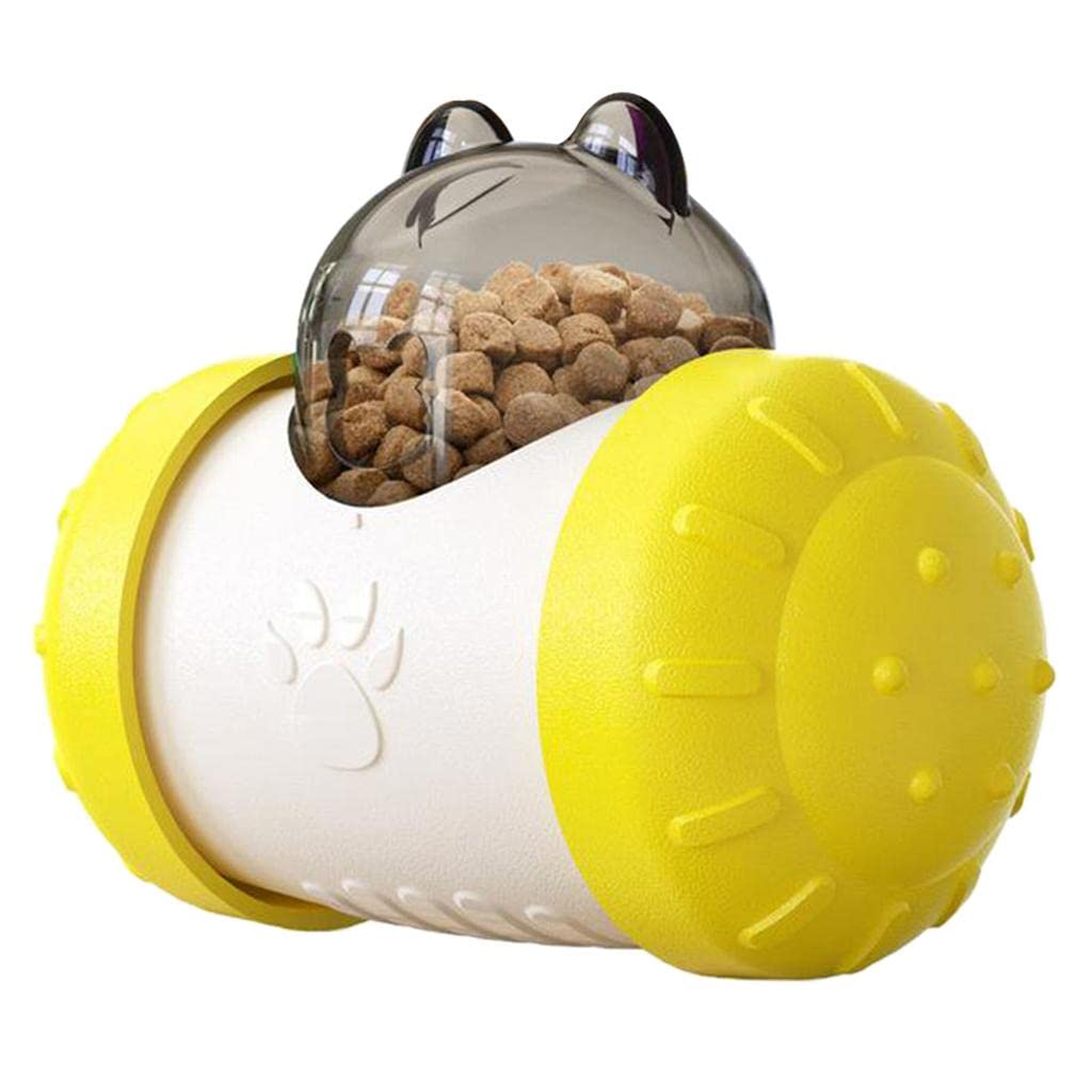 Distributeur de Croquettes pour Chien - BrainChase™ - Jaune - Pattes Exclusives