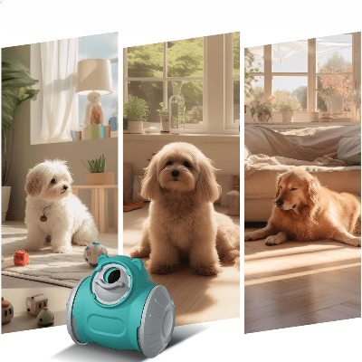 Distributeur de Croquettes pour Chien - BrainChase™ - Turquoise - Pattes Exclusives