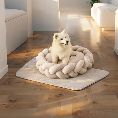 Panier chien tressé Élégance - Pattes Exclusives
